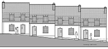 The frontage of the properties facing Catherine Street. Graphic: Cole Partnership