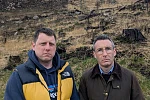 South Down MLA, Andrew McMurray, left, with DAERA Minister Andrew Muir in the Mourne Mountains.
