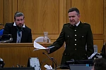 The Trial of  P.H. Pearse before the Court of History performed in Newry Courthouse. Photograph: Columba O'Hare/ Newry.ie 