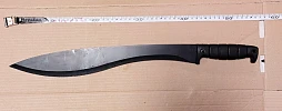 A photograph of the machete recovered. Photograph: PSNI