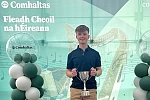 Odhrán Keown from Rinn Mhic Giolla Rua CCE took first in the Over 18 Piano Accordion at the Fleadh.