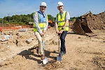 John McLean, CEO, Radius Housing and Damien Murray, Director, GEDA Construction on site.