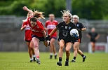 Caoimhe McNally of Armagh in action against Kate Redmond of Cork during the LGFA TG4 All-Ireland Senior Championship Round 1 match between Cork and Armagh at Páirc Uí Rinn in Cork. Photo by Tyler Miller/Sportsfile