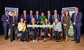 Representatives from the organisers of the 11th annual Cross-Border Trade & Economic Conference, Newry Chamber and Dundalk Chamber alongside sponsors, Newry, Mourne and Down District Council, Louth County Council, InterTradeIreland, Louth Local Enterprise Office, Dundalk Chamber Skillnet and M1 Corridor.
