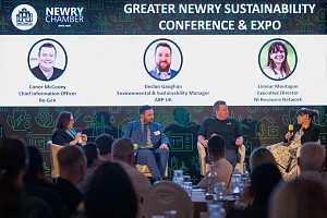 ABP UK’s Environmental and Sustainability Manager Declan Gaughan on the conference panel.