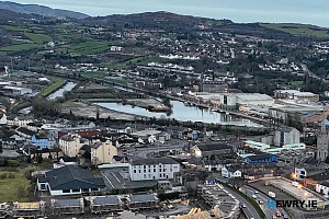 The site of the proposed Newry City Park at the Albert Basin. Photograph: Columba O'Hare/ Newry.ie 