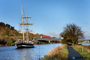 A photoshop impression of what the 12m fixed bridge would look like on Newry Ship Canal.