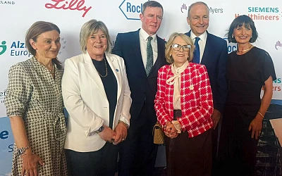 Conference speakers with Taoiseach Micheal Martin and MLA Justin McNulty.