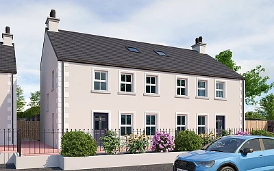 An artists impression of the Omeath homes 