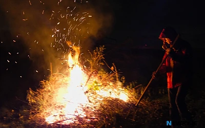 A Halloween bonfire. Photograph: Columba O'Hare/ Newry.ie 