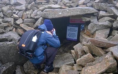 The entrance to the passage grave at last years Winter Solstice. Photograph: Columba O'Hare/ Newry.ie 