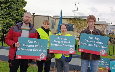 People Before Profit representatives at Louth Hospital