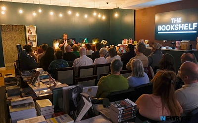 A comedy night in full flow at The Bookshelf. Photograph: Columba O'Hare/ Newry.ie 