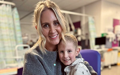 Seven-year-old Leo O’Brien from Newry pictured with mum Emma