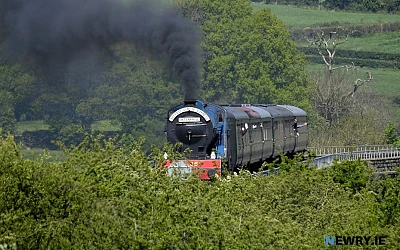 A steam train goes over the 18 Arches. Photograph: Columba O'Hare/ Newry.ie 