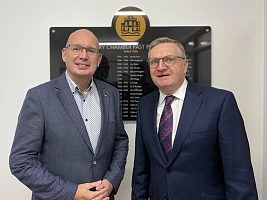 Michael Savage, CEO, Newry Chamber with Gareth Graham, Chief Executive of BCF Lending